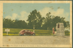 Monument to the pioneers of the Silver Fox Industry at Alberton, Prince Edward Island postcard. 