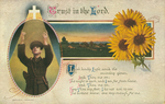 Soldier and religious verse postcard 